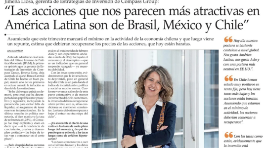 Las acciones que nos parecen más atractivas en América Latina son de Brasil, México y Chile